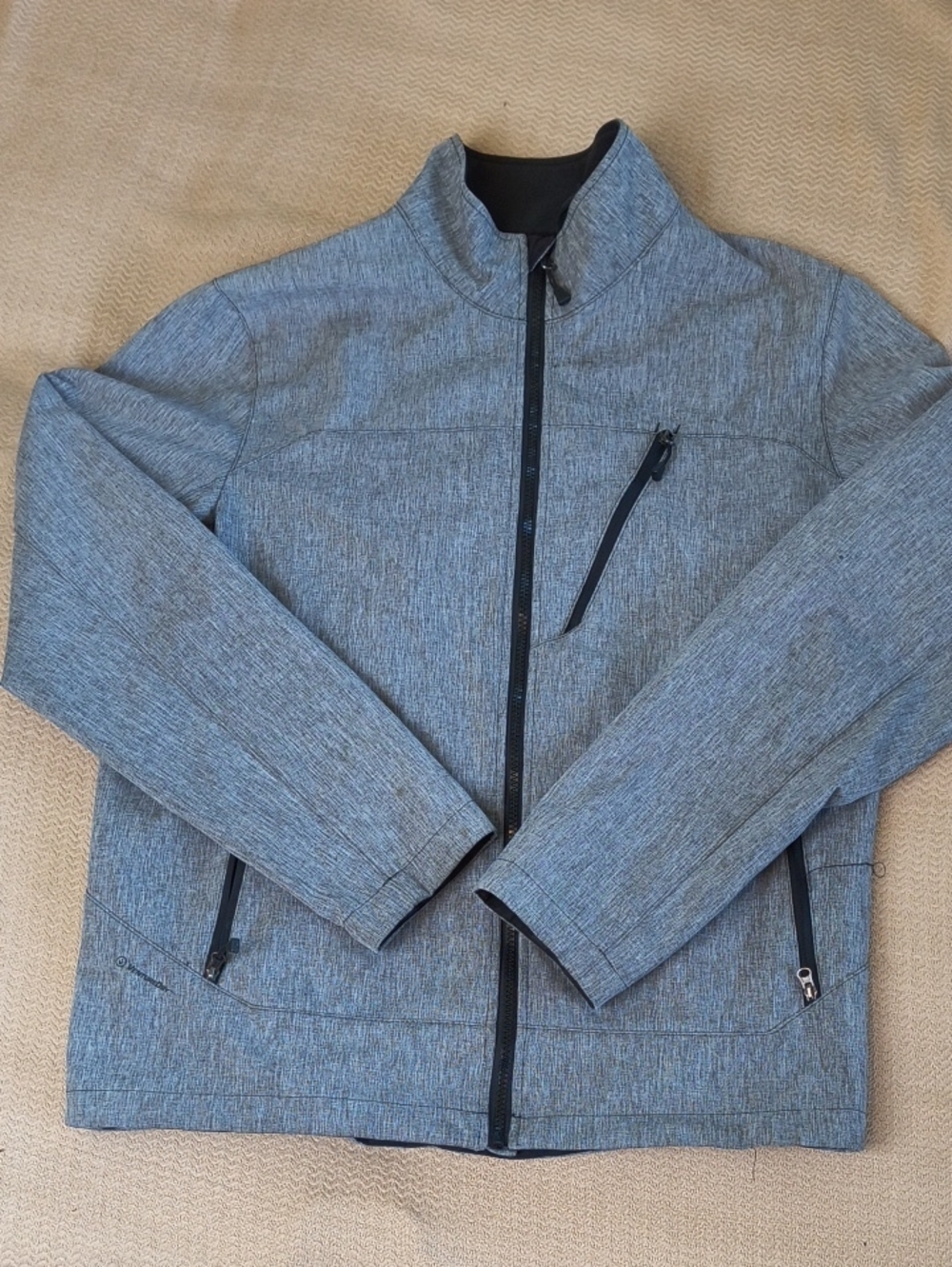 Champion Men's Heather Gray Lightweight Zip Jacket Medium